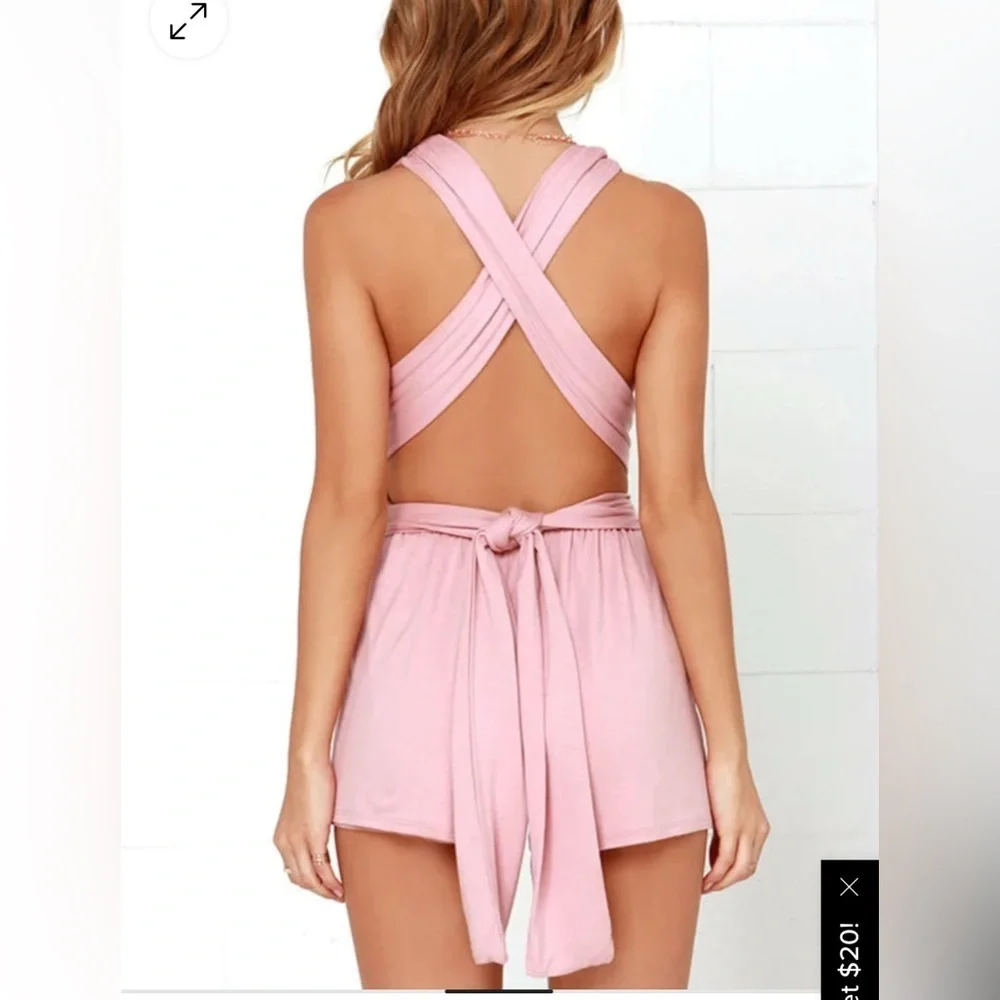 Any Way You Want Me Dusty Pink Convertible Romper - Picture 8 of 9
